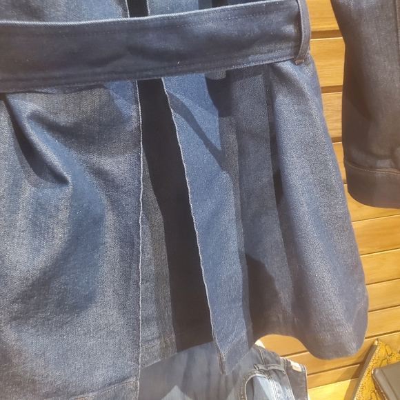 90's vibes Levis Denim trench coat xs Revolve Levi's Red Tab w belt - Picture 8 of 13